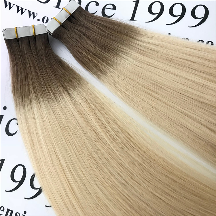 Customized 100%human hair tape in hair extension C13